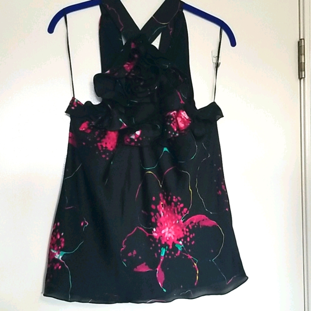 Express Satin Halter Tie Tank